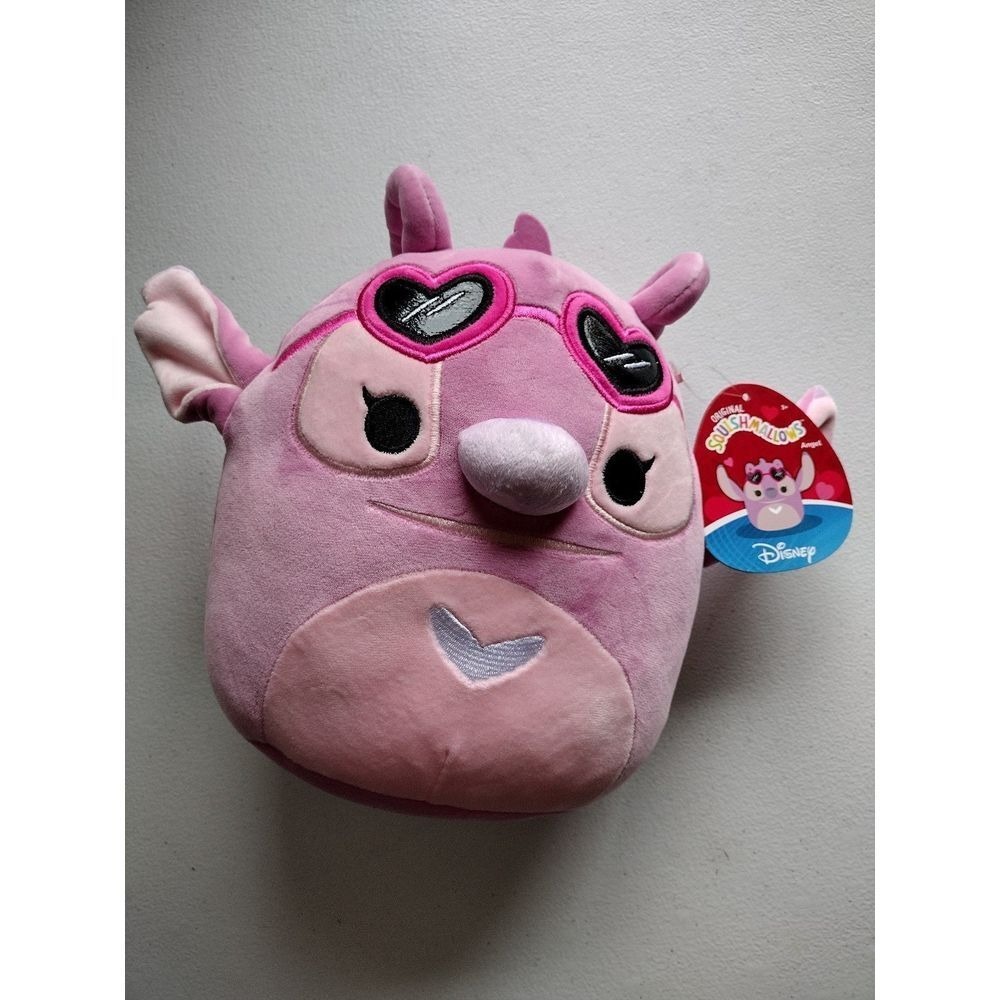Squishmallows Angel 8 Inch Plush Toy Disney Pink Heart Sunglasses‎